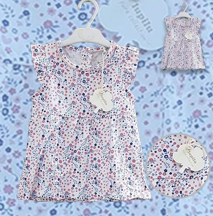 Newborn Frock, Long: 10-11", Body: 17-18", Knit Cotton Fabric