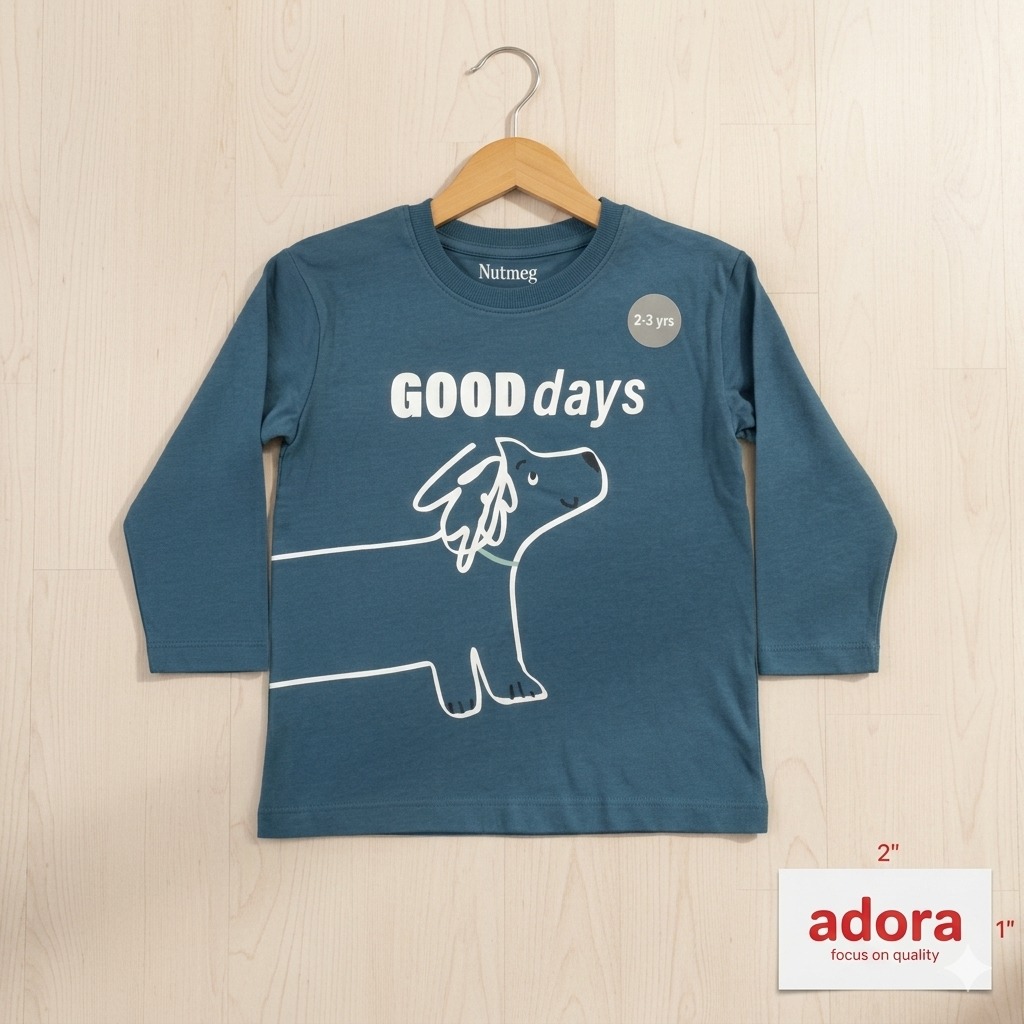 3 To 4 Years Full Sleeve T-Shirt, FLTS10407
