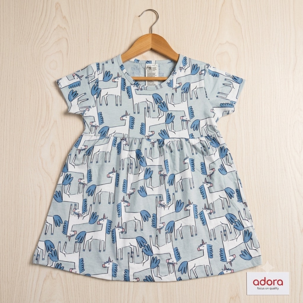 3 To 4 Years Frock, F10403